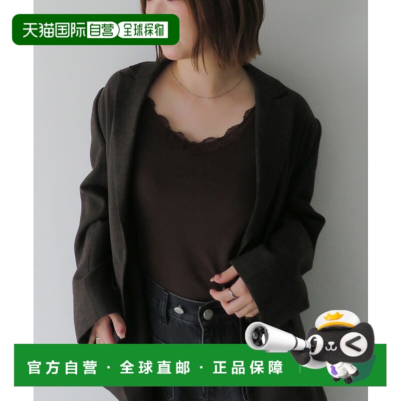 1h可退 日本直邮archives女士蕾丝镶边修身坦克背心 256153070011