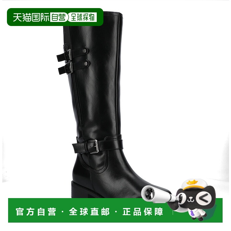 自营 journee collectionJournee女式Sonny及膝宽小腿休闲靴-黑色