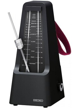 日本直邮SEIKO精工节拍器SPM400B黑色准调音声音大调音节拍器