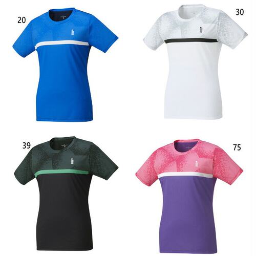 日本直邮 GOSEN 女式比赛衬衫网球羽毛球服T恤紫色 GOSEN T2409