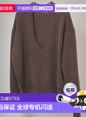 日本直邮TODAYFUL 2025 冬季上衣 U 领羊绒针织衫中长款长袖12520