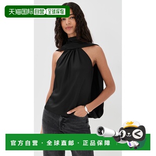 1h可退 香港直邮Simkhai 女士 Scarlett 披肩式上衣 black黑色 舒