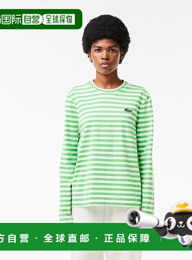 日潮跑腿LACOSTE法国鳄鱼 基本边框 T 恤 蓝色 34 TF9207-99长袖