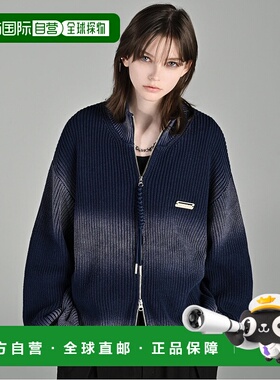 1h可退 日本直邮ADRER男女同款宽松半拉链针织衫 立体编织肌理设