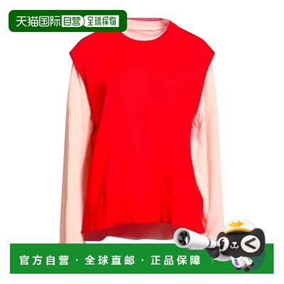 香港直邮潮奢 Jil Sander 吉尔 桑达 女士 毛衣 red红色 舒适时尚