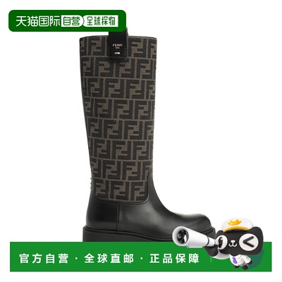 香港直邮FENDI 女士靴子 8W8574AHGYF0PMM CO 黑色 Embroidered j