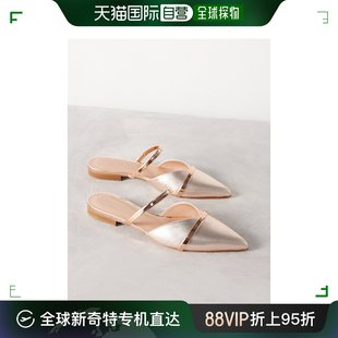 Souliers 女士Frankie Malone 香港直邮潮奢 无背金属感皮革尖头