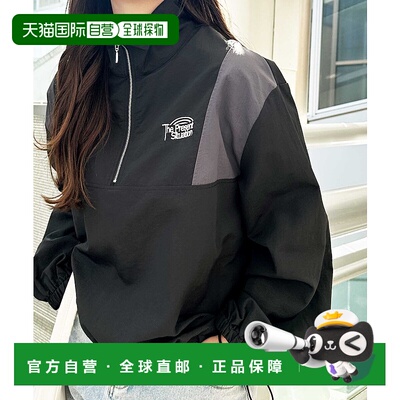 1h可退 日本直邮FIRST MOOD 女士配色刺绣半拉链尼龙外套 208710