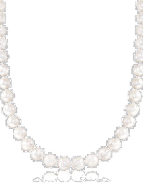 自营 Ross-Simons 10-11 毫米养殖珍珠项链配 925 纯银磁性扣环 -