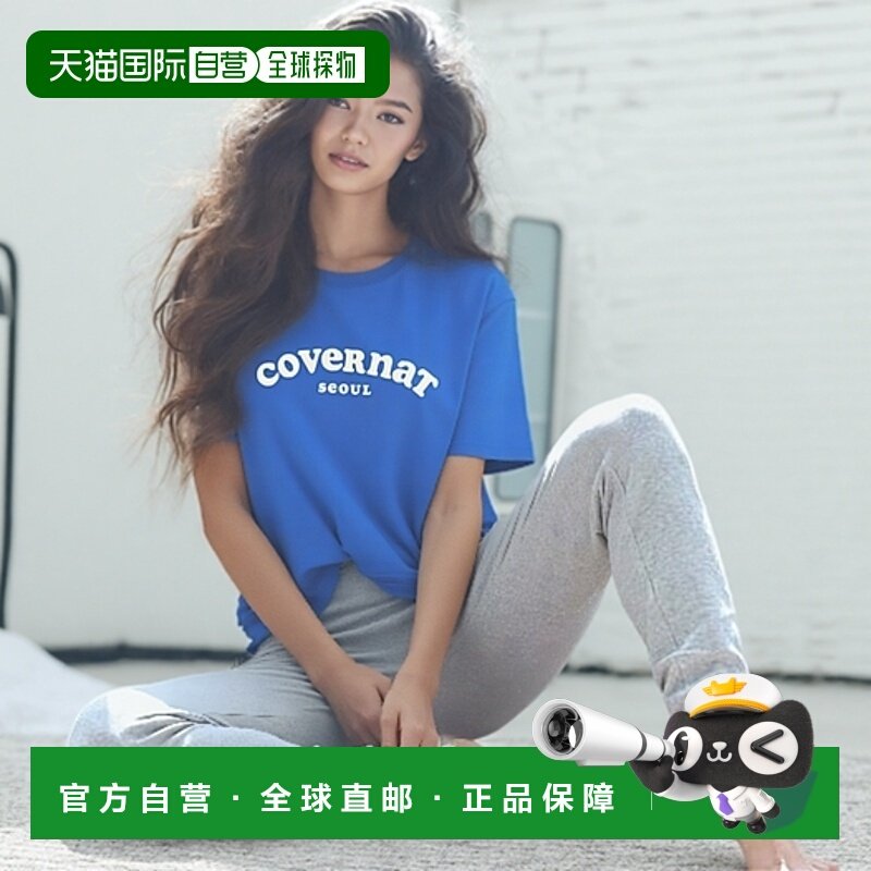 韩国直邮COVERNAT WOMAN 女士女装T恤CO2403STE5BL WOMEN COOPER L
