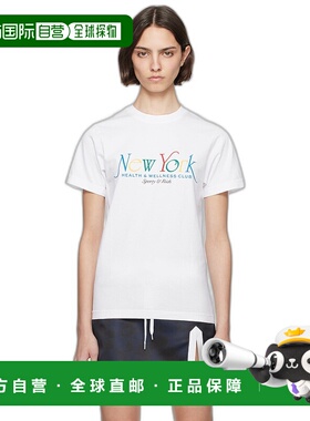 1h可退 香港直邮潮奢 SPORTY & RICH 女士 白色 NY 94 T 恤 TO043