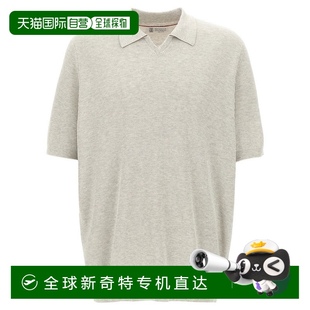 美国奥莱 自营 灰色 brunello 直发 cucinelli罗纹V领Polo衫