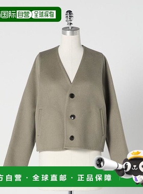 1h可退 日本直邮LOEFF 双面V领夹克长袖外套开衫羊毛羊绒