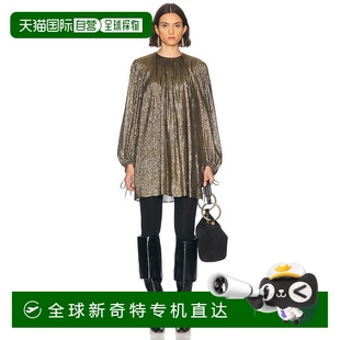 香港直邮Chloe 女士 1h可退 蔻依 colorful 打结领连衣裙 25SRO14
