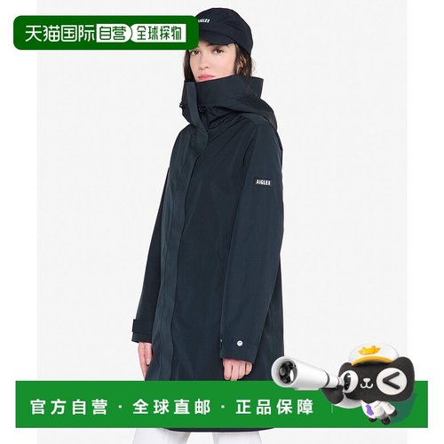 日本直邮AIGLE 透湿防水连帽长款夹克 [AI715EW14507]外套