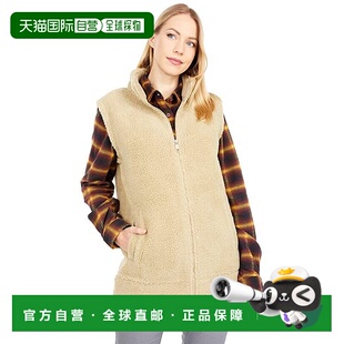 自营 mountain khakis山卡其阿卡迪亚背心女式棕色无袖全拉链JDM1