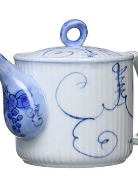 日本直邮西海陶器 波佐见烧 唐草葡萄图案茶壶475ml 日本产12740
