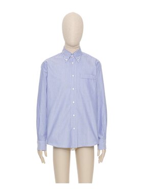 VALENTINO 男士衬衫 VABQ35AL0PG8 SS2025 蓝色 长袖衬衫