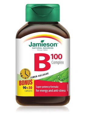 null直邮Jamieson B Complex 100 定时释放（120 粒）