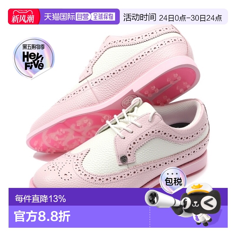 韩国直邮GFORE高尔夫运动球鞋女款粉色系带时尚休闲g4la23ef11