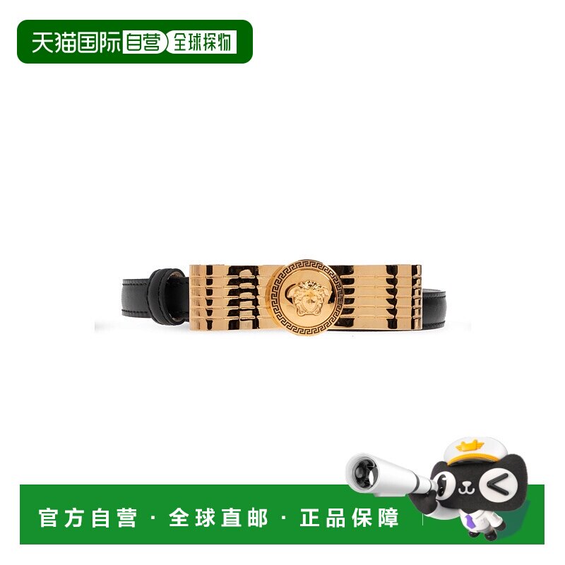 香港直邮VERSACE 女士腰带 1017978DV3T1B00V AW2025 黑色