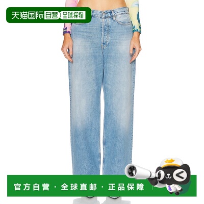 1h可退 香港直邮潮奢 Acne Studios 艾克妮 女士 低腰宽松阔腿牛