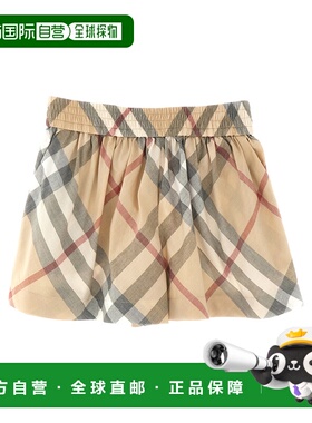 香港直邮BURBERRY 女童短裤 8088721PALESTONEIPCHECK SS2025