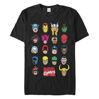 美国直邮MARVEL/漫威男士T恤上装简约时尚 舒适透气 个性潮流男装