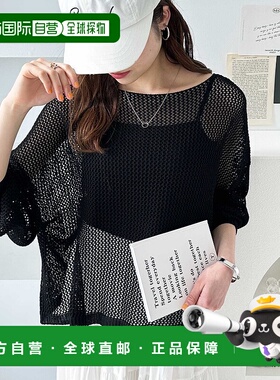 1h可退 日本直邮GeeRA 女士透视网格针织宽松上衣 208308针织衫