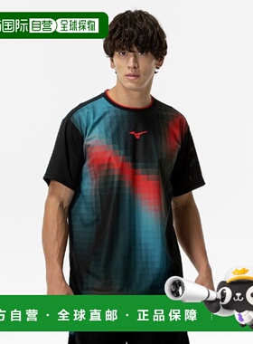 日本直邮Mizuno 排汗/透气干爽 Aeroflow 比赛球衣 球拍运动短袖