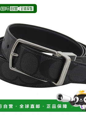 日本直邮COACH 蔻驰 小物件 男士 腰带 黑色 MHRN CTSR SIGP BELT