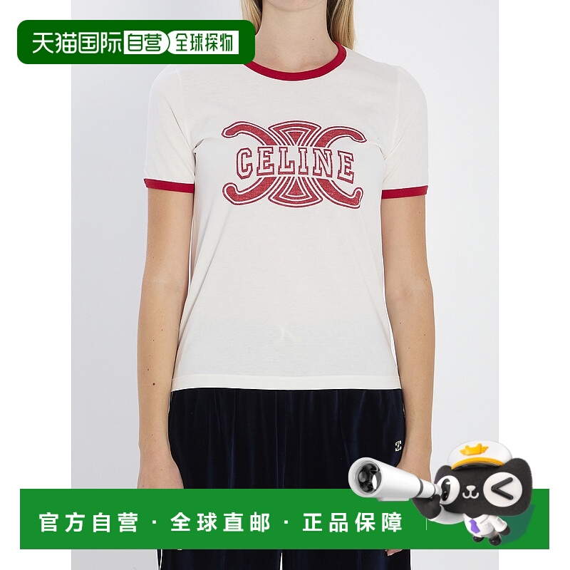 香港直邮CELINE 女士T恤 RX0CH671QGDJ2 AW2025 白色