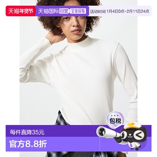 日本直邮Uniqlo 长袖高领螺纹T恤 优衣库修身半高领针织衫479588