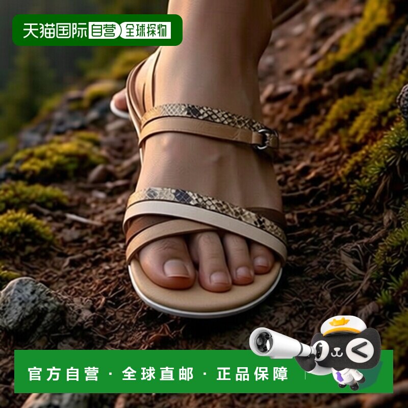 日本直邮ECCO 凉鞋 粉末/蟒蛇/石灰岩/可可棕/米色 舒适高品真皮