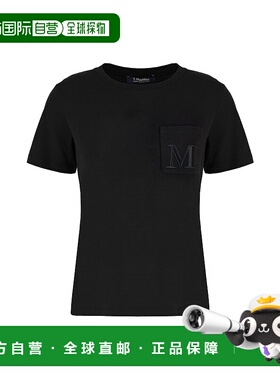 香港直邮S MAX MARA 女士T恤 MADERA009 AW2025 黑色 Black cotto