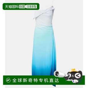Delara 香港直邮Acne 女士 Studios 渐变色雪纺中长连衣裙 艾克妮