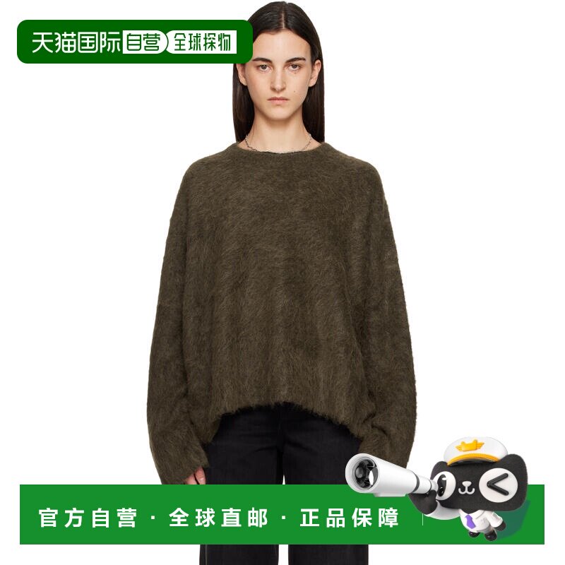 1h可退 香港直邮toteme 女士 棕色 Boxy Alpaca Knit 毛衣 244WRT