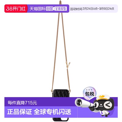 1h可退 香港直邮versace 范思哲 女士 黑色 Virtus 手机壳 100316