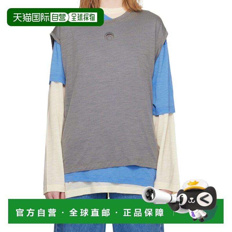 香港直邮Marine Serre 针织T恤三件套 UTT011ARJER0023YB短袖