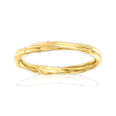 自营 Ross-Simons 18kt 黄金扭纹戒指 - 黄色 美国奥莱直发