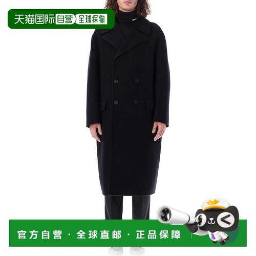 1h可退 香港直邮潮奢 Jil Sander 吉尔 桑达 男士 徽标翻领大衣 J