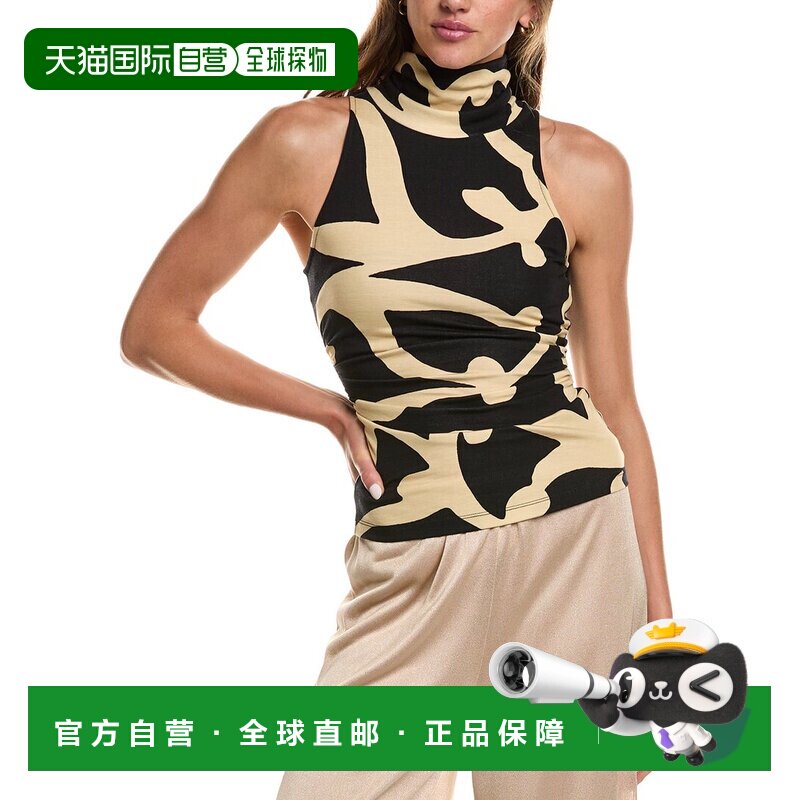 自营diane von furstenberg  蕾丝衫/雪纺衫 美国奥莱直发豹纹