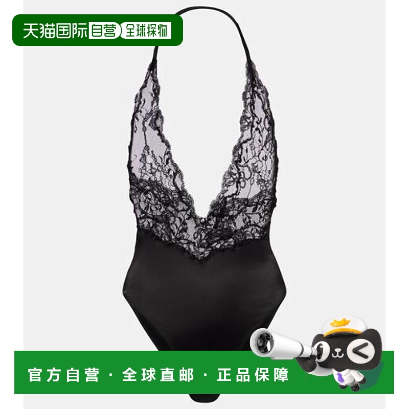 1h可退 香港直邮Givenchy 纪梵希 女士 蕾丝针织连体衣 black黑色