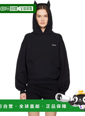香港直邮Coperni 女士 黑色 Horn 连帽衫 COPJS15BISF5035抓绒