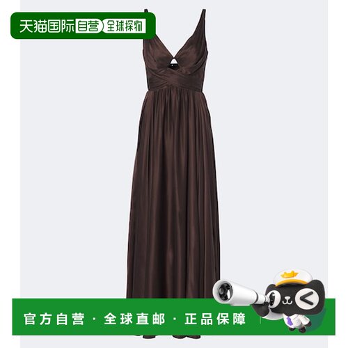 香港直邮ZIMMERMANN 女士 垂褶真丝长款连衣裙 5396DF26R