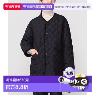 1h可退 日本直邮GYMPHLEX 女装 宽松中长款 羽绒填充无领绗缝外套