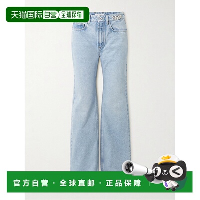 1h可退 香港直邮Rabanne 女士 腰带环牛仔长裤 25PCPA392CO0524