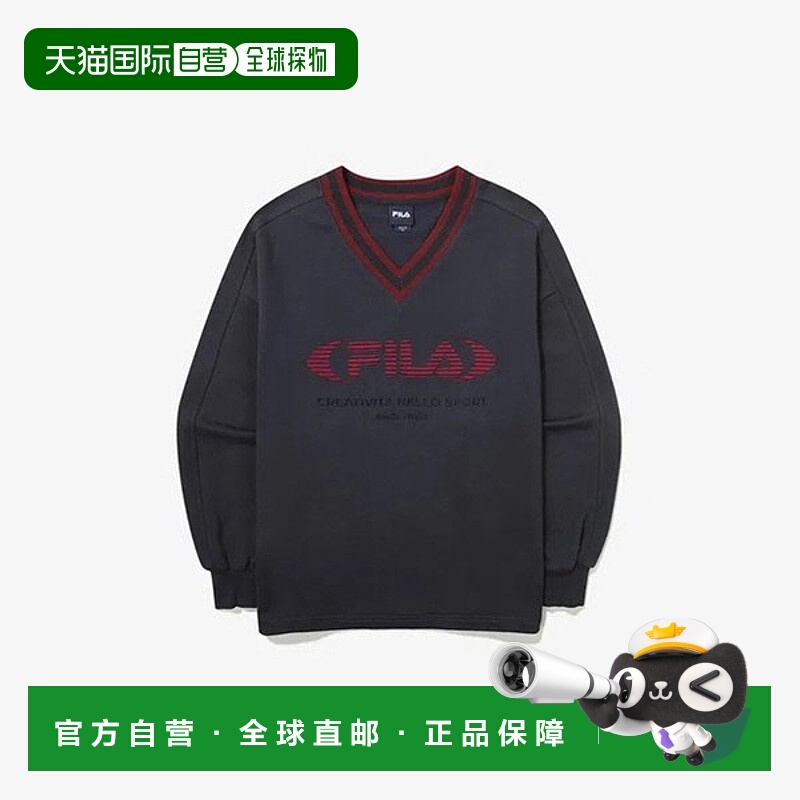 韩国直邮FILA Wheelaginfalti PQF FS2POG3151F-IDO V 领徽标上衣