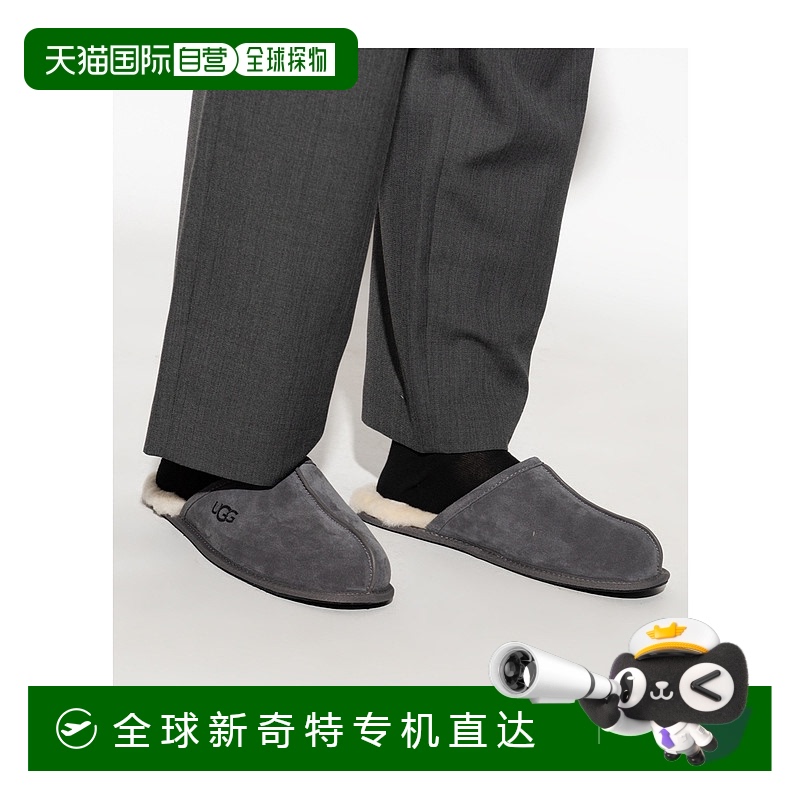 1h可退 香港直邮UGG 男士凉鞋 1101111DGRY AW2024 黑色 圆头拖鞋