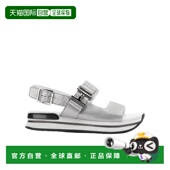 香港直发HOGAN霍根女士银色皮质露趾凉鞋 简约HXW2570DK90P7VB200